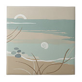 Carreau Paysage marin moderne au design plat ID1205 (Devant)