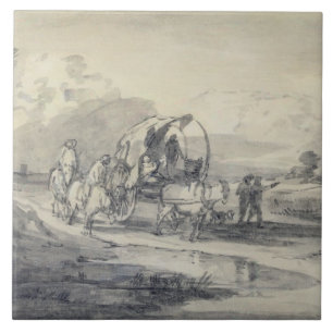 Carreau Paysage ouvert de Thomas Gainsborough avec le