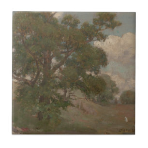 Carreau Paysage pastoral Louis Loeb (Américain, 1866-1909)