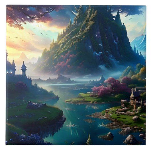 Carreau Paysage pittoresque Quatre (Devant)