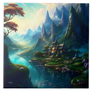 Carreau Paysage pittoresque un