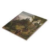 Carreau Paysage romantique avec complexe de monastères (Côté)