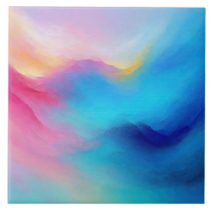 Carreau Paysage rose et bleu "Shroudglen".