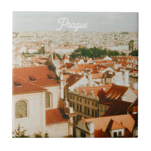 Carreau Paysage urbain de Prague Souvenir