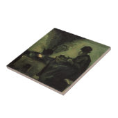 Carreau Paysanne au coin du feu par Vincent van Gogh (Côté)