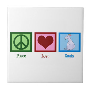 Carreau Peace Love Chèvres