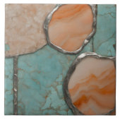 Carreau Peach and Silver stone texture (Devant)