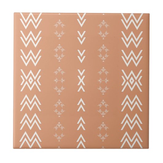 Carreau Peach Simple Mudcloth Design (Devant)
