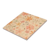 Carreau Peachy—motif floral rose doré (Côté)