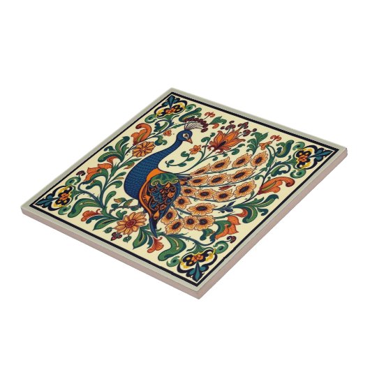 Carreau Peacock Bird Morris Morgan Boho (Côté)