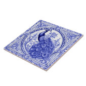 Carreau Peacock bleu et blanc portugais européen (Côté)