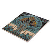 Carreau Peacock Feather Symbolisme Belle Epoque Art Déco (Côté)