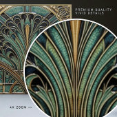 Carreau Peacock Feather Symbolisme Belle Epoque Art Déco