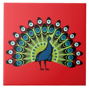 Carreau Peacock illustré
