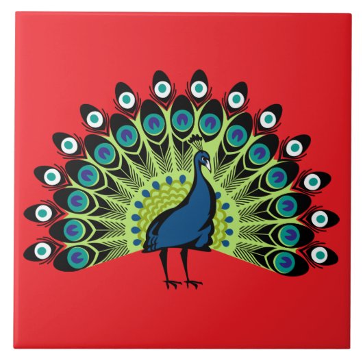 Carreau Peacock illustré (Devant)