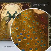Carreau Peacock Klimt Décor Mur Impressionniste Art Nouvea