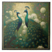 Carreau Peacock Klimt Décor Mur Impressionniste Art Nouvea (Devant)