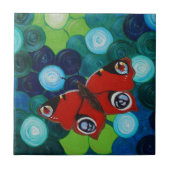 Carreau Peacock Papillon peint (Devant)