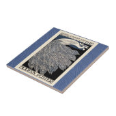 Carreau Peacock Vintage Bleu Art Nouveau (Côté)