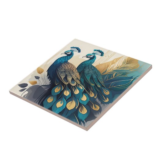 Carreau Peacocks Art Déco (Côté)