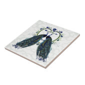 Carreau PEAFOWL peacock love heart personalized (Côté)
