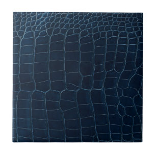 Carreau peau bleue d'alligator
