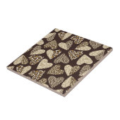 Carreau Peau d'animal avec des coeurs (Côté)