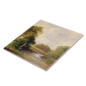 Carreau Pêche : Jouant un poisson (huile sur la toile) (Côté)