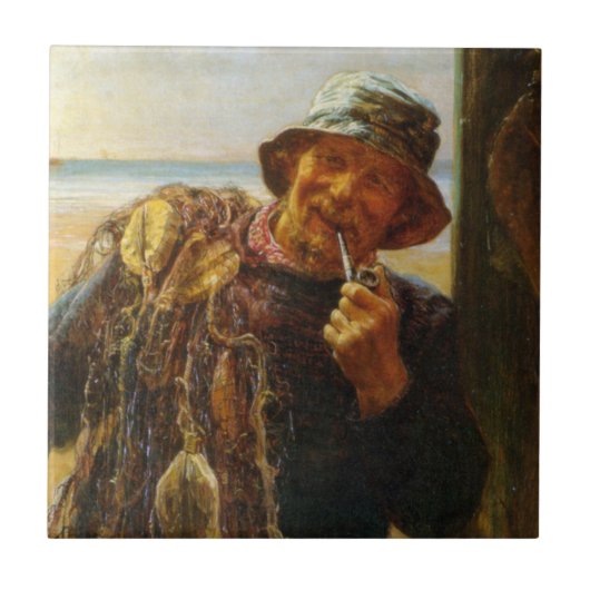 Carreau Pêcheur jovial (par Frederick Morgan) (Devant)