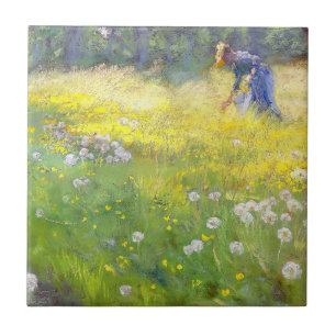 Carreau Peder Severin Kroyer - Marie Kroyer dans le jardin