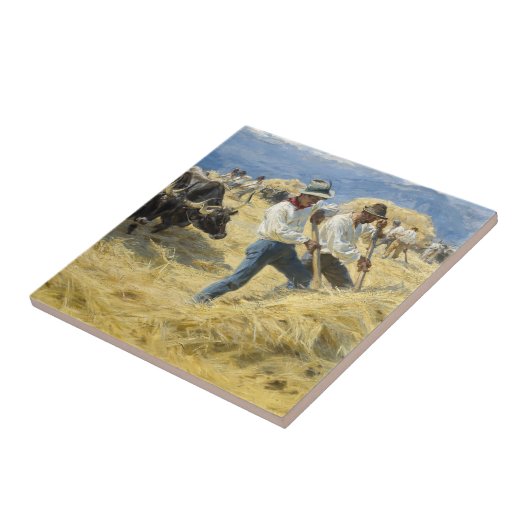 Carreau Peder Severin Kroyer - Threshing dans les Abruzzes (Côté)