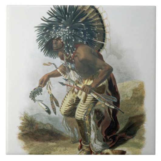 Carreau Pehriska-Ruhpa, guerrier de Minatarre dans le (Devant)