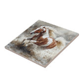 Carreau Peindre Un Cheval Qui Traverse L'Eau (Côté)