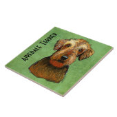 Carreau Peint à la main Airedale Terrier (Côté)