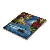 Carreau Peint Mystérieux Bois et Carrelage de rivière (Côté)