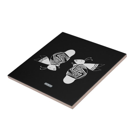 Carreau Peinture à l'encre des abeilles (Côté)