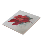 Carreau Peinture à l'huile de Noël de poinsettia (Côté)