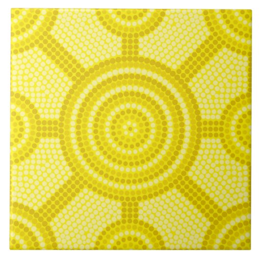 Carreau Peinture à points autochtones (Devant)