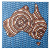 Carreau Peinture à points en Australie aborigène (Devant)