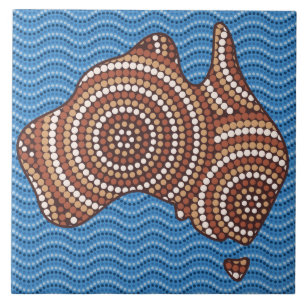 Carreau Peinture à points en Australie aborigène