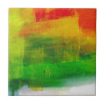 Carreau Peinture Abstraite<br><div class="desc">Peinture Abstraite en rouge, vert et jaune</div>