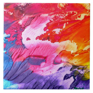 Carreau Peinture Abstraite colorée