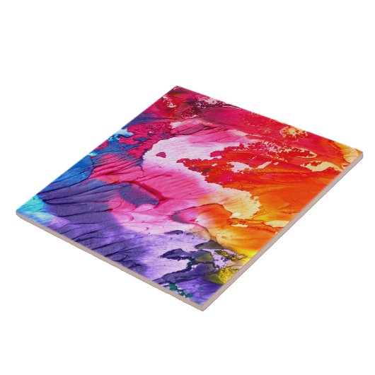 Carreau Peinture Abstraite colorée (Côté)