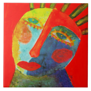 Carreau Peinture Abstraite colorée