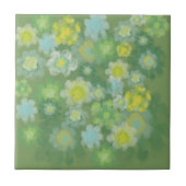 Carreau Peinture Abstraite d'aquarelle salée florale (Devant)