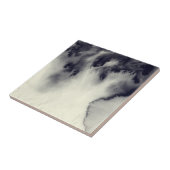 Carreau Peinture abstraite d'encre sur la texture de (Côté)