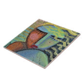 Carreau Peinture Abstraite des cheveux de plage sur le tab (Côté)