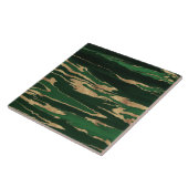 Carreau Peinture Abstraite en marbre vert or (Côté)