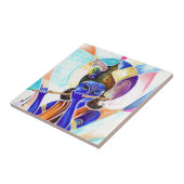 Carreau Peinture abstraite faite main de seigneur Krishna (Côté)