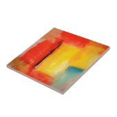 Carreau Peinture Abstraite rouge moderne (Côté)
